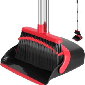 Broom and Dustpan Set, 52-in Adjustable Handle